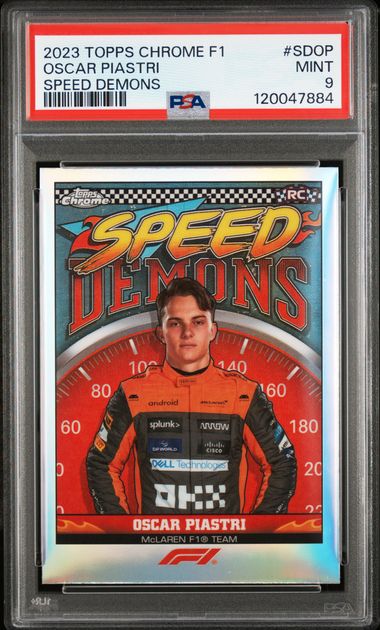 2023 Topps Chrome Formula 1 Speed Demons #sdop Oscar Piastri PSA 9