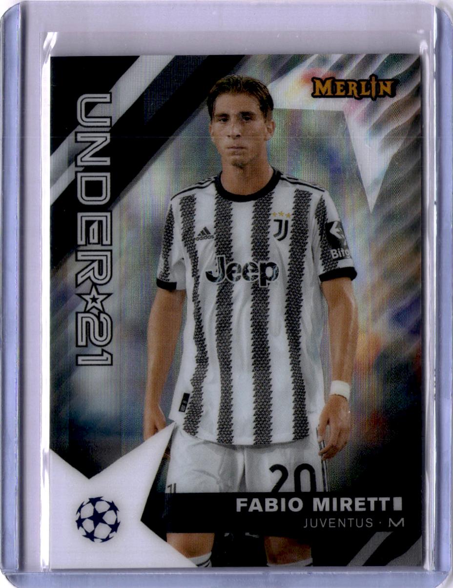 2022-23 Merlin Chrome UEFA Club Competitions #U21-11 Fabio Miretti U21 Stars Refractor