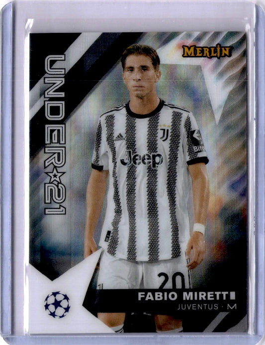 2022-23 Merlin Chrome UEFA Club Competitions #U21-11 Fabio Miretti U21 Stars Refractor
