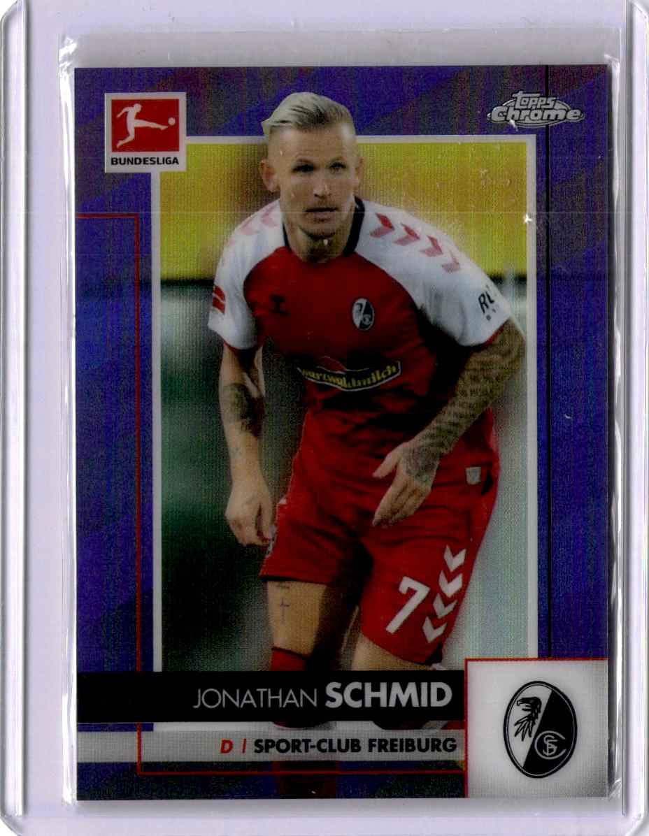 2020-21 Topps Chrome Bundesliga #44 Jonathan Schmid Purple #/299