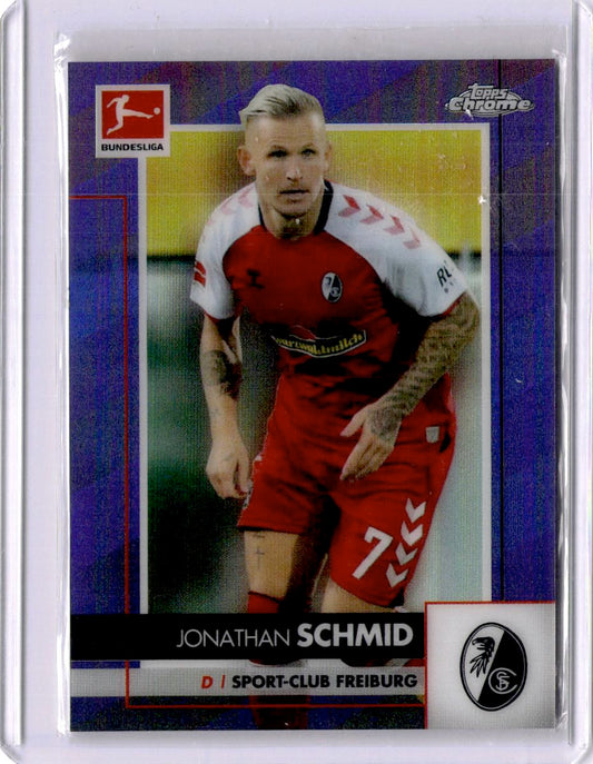 2020-21 Topps Chrome Bundesliga #44 Jonathan Schmid Purple #/299