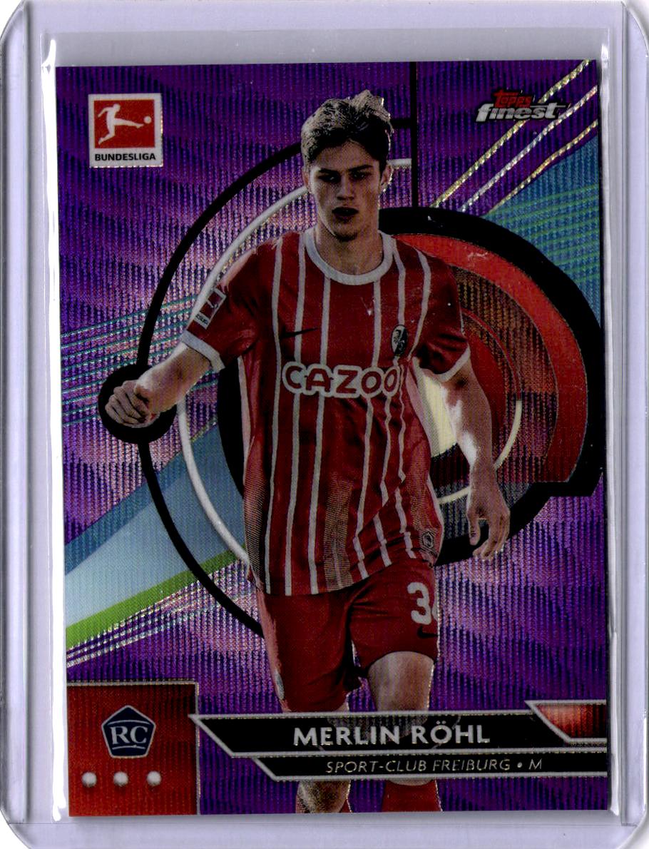 2022-23 Finest Bundesliga #59 Merlin Röhl Purple Wave Refractor #/250