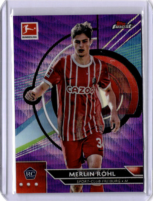 2022-23 Finest Bundesliga #59 Merlin Röhl Purple Wave Refractor #/250