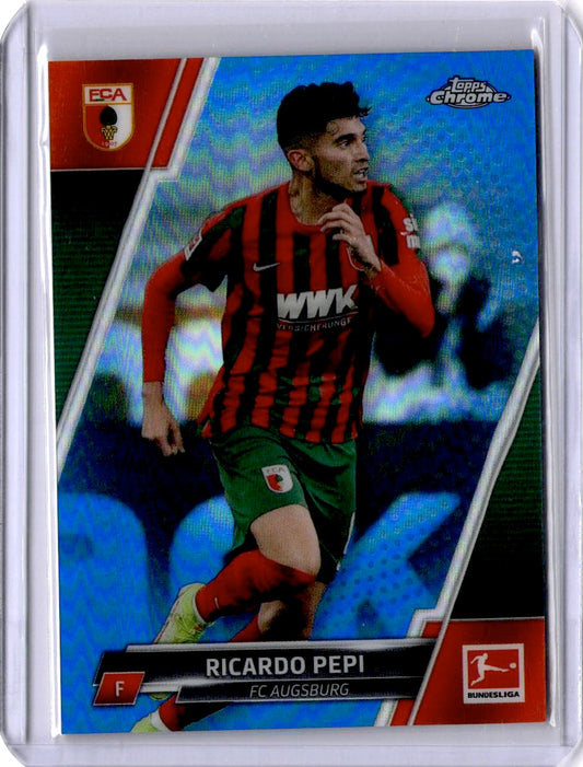 2021-22 Topps Chrome Bundesliga #63 Ricardo Pepi Blue Refractors #/150