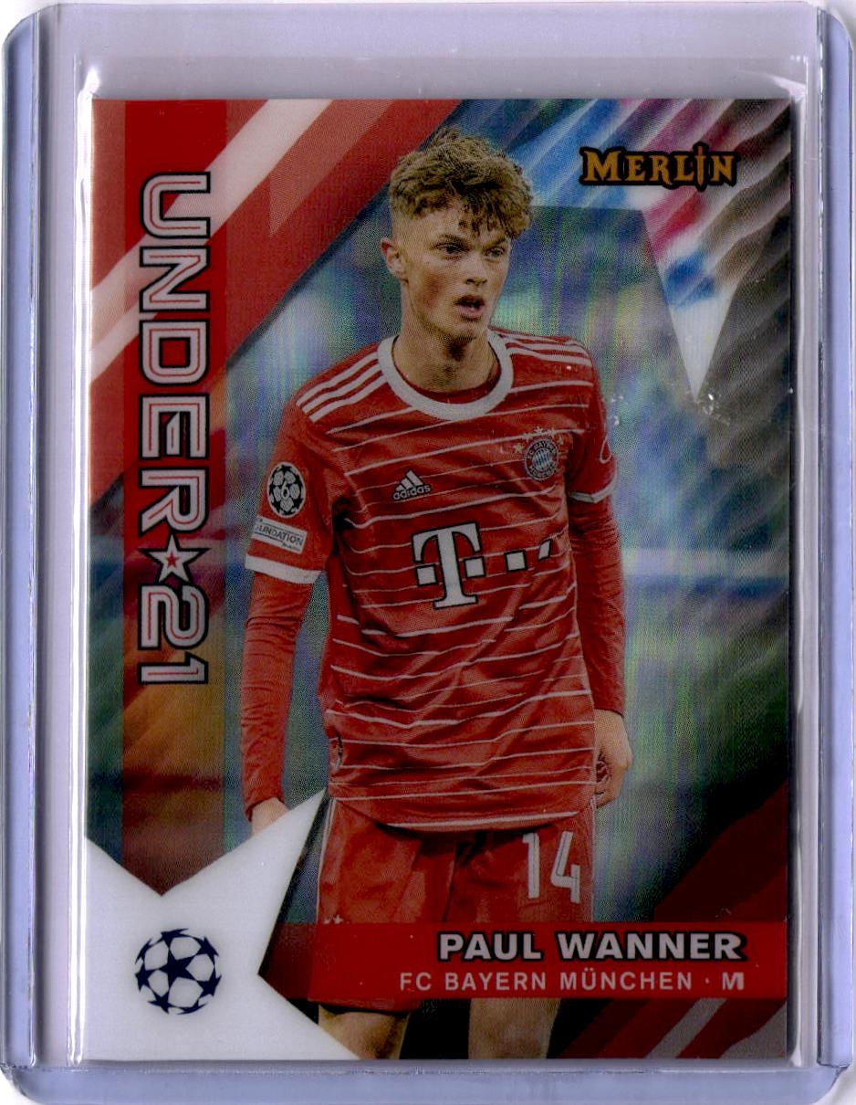 2022-23 Merlin Chrome UEFA Club Competitions #U21-14 Paul Wanner U21 Stars Refractor