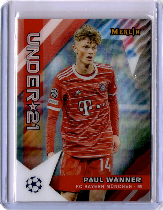 2022-23 Merlin Chrome UEFA Club Competitions #U21-14 Paul Wanner U21 Stars Refractor