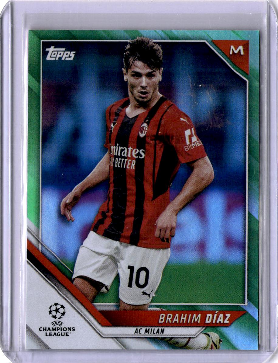 2021-22 Topps UEFA Champions League #87 Brahim Díaz Neon Green Foil #/199