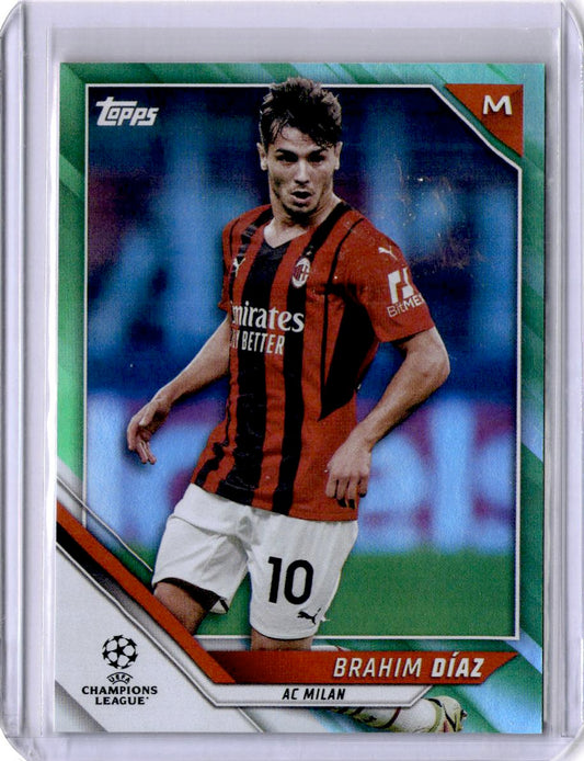 2021-22 Topps UEFA Champions League #87 Brahim Díaz Neon Green Foil #/199