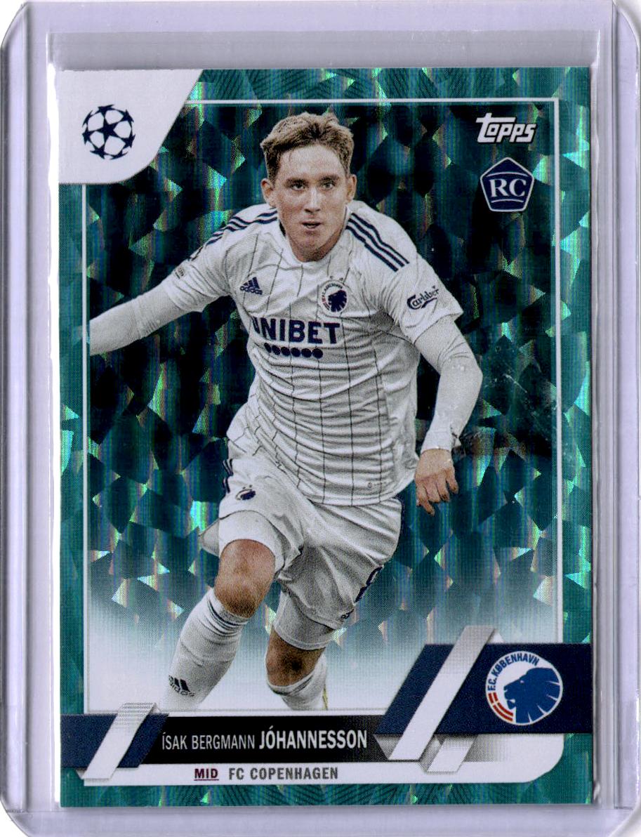 2022-23 Topps UEFA Club Competitions #189 Ísak Bergmann Jóhannesson Icy Aqua Foil #/399