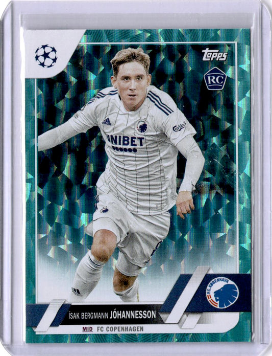 2022-23 Topps UEFA Club Competitions #189 Ísak Bergmann Jóhannesson Icy Aqua Foil #/399