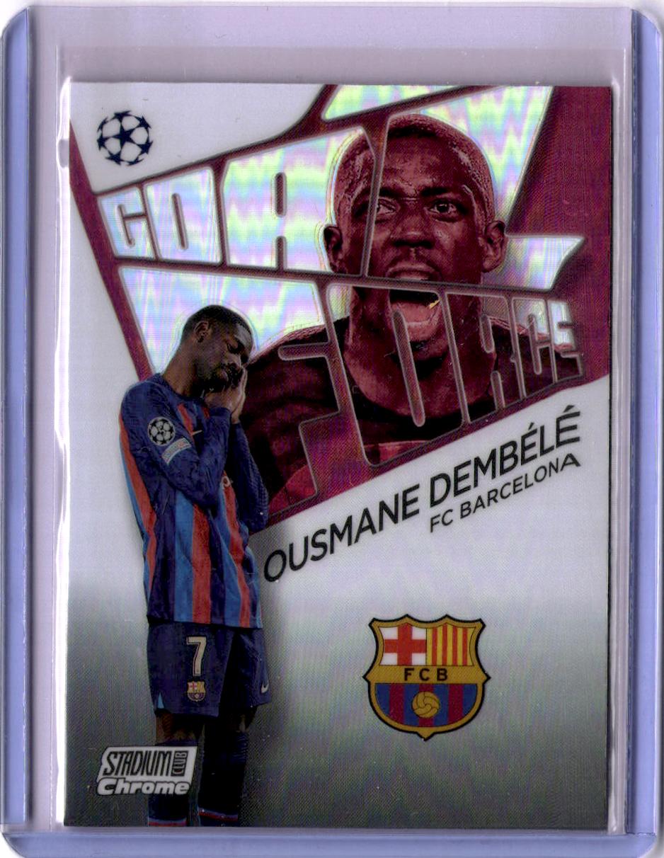 2022-23 Stadium Club Chrome UEFA Club Competitions #GF-OD Ousmane Dembélé Goal Force Refractor