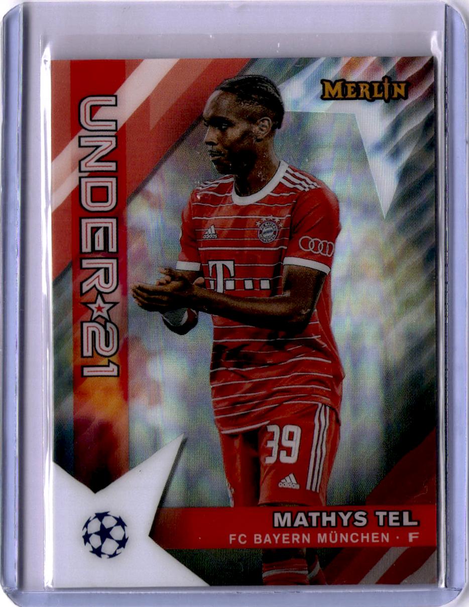 2022-23 Merlin Chrome UEFA Club Competitions #U21-7 Mathys Tel U21 Stars Refractor