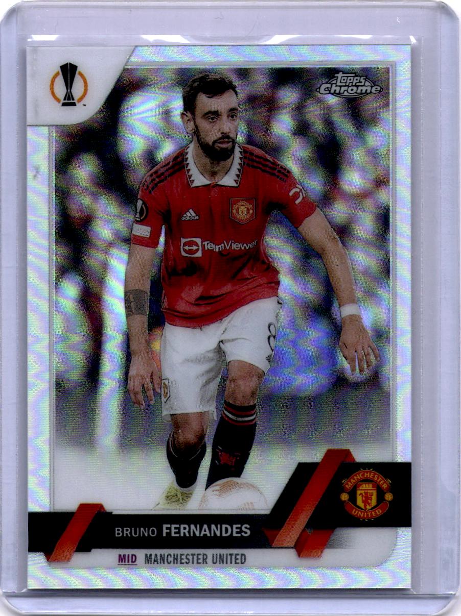 2022-23 Topps Chrome UEFA Club Competitions #8 Bruno Fernandes Refractor