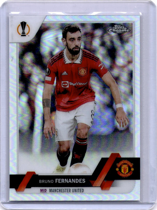 2022-23 Topps Chrome UEFA Club Competitions #8 Bruno Fernandes Refractor