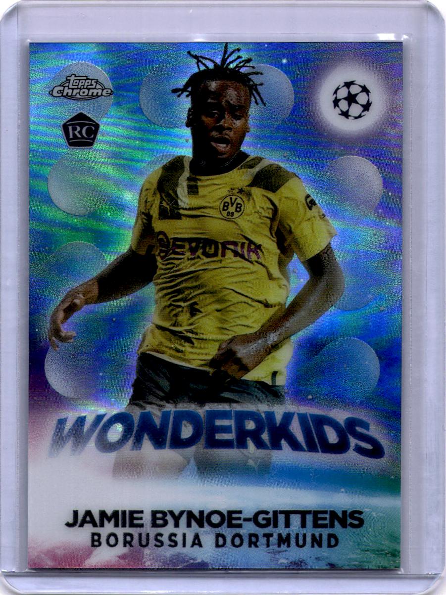 2022-23 Topps Chrome UEFA Club Competitions #W-2 Jamie Bynoe-Gittens Wonderkids