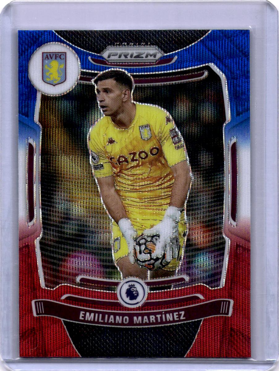 2021-22 Panini Prizm Premier League #121 Emiliano Martinez Prizms Red White and Blue