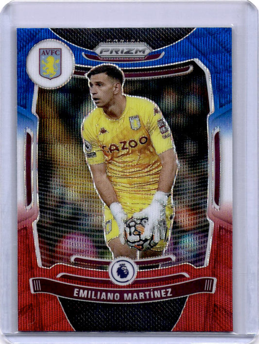 2021-22 Panini Prizm Premier League #121 Emiliano Martinez Prizms Red White and Blue