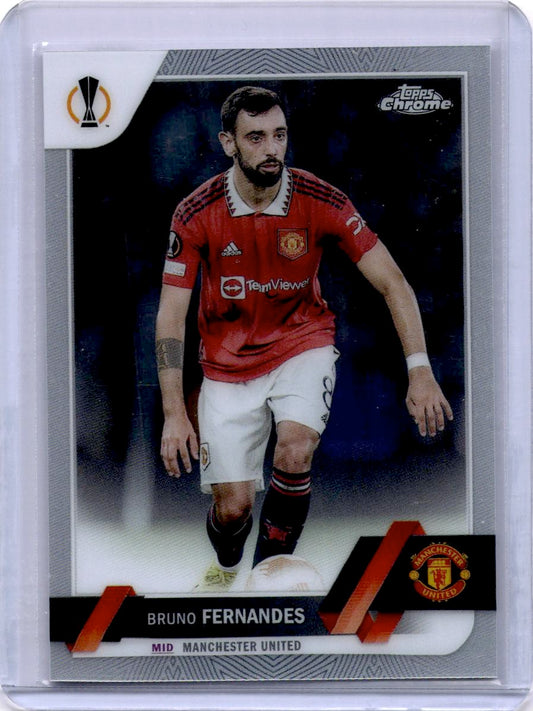 2022-23 Topps Chrome UEFA Club Competitions #8 Bruno Fernandes