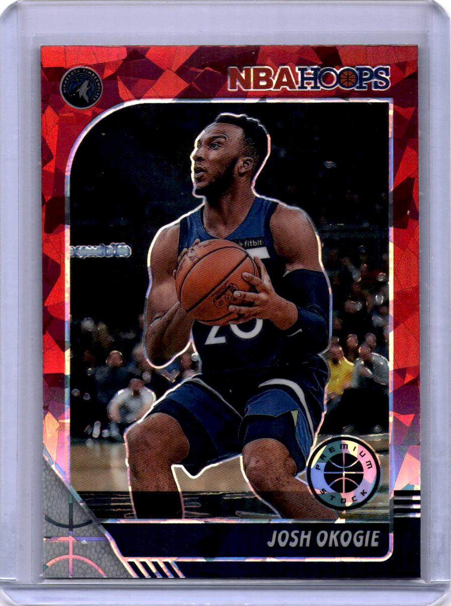 2019-20 Hoops Premium Stock #113 Josh Okogie Prizms Red Cracked Ice