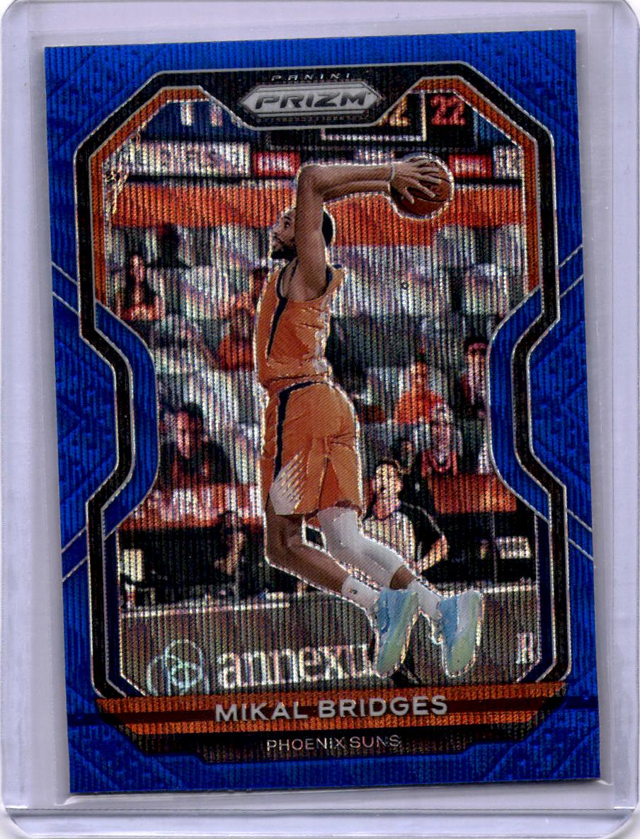 2020-21 Panini Prizm #204 Mikal Bridges Blue Wave Prizms