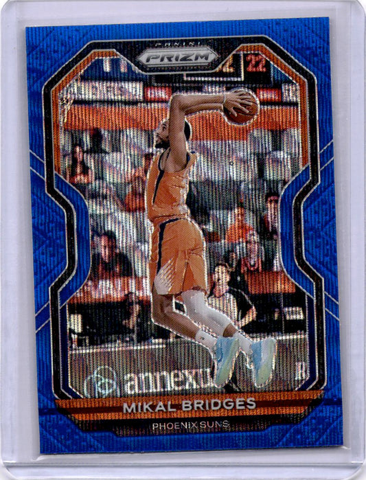 2020-21 Panini Prizm #204 Mikal Bridges Blue Wave Prizms