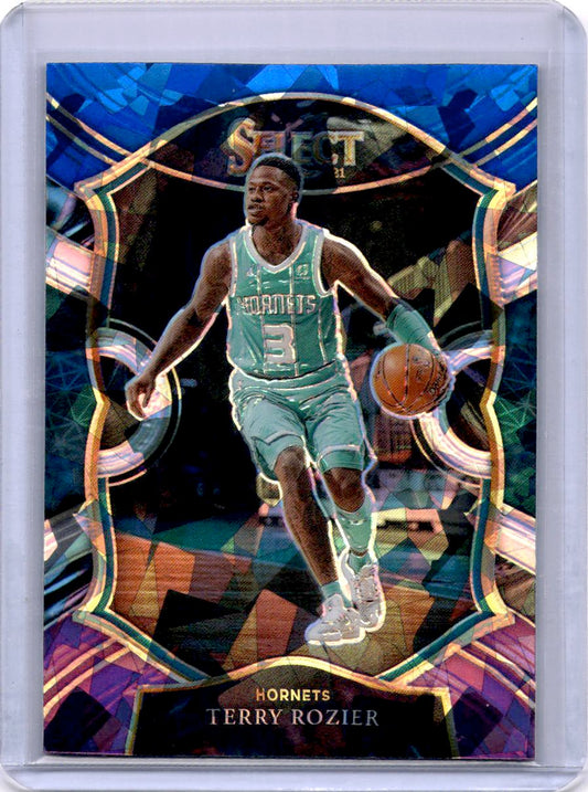 2020-21 Panini Select #4 Terry Rozier Blue White Purple Cracked Ice