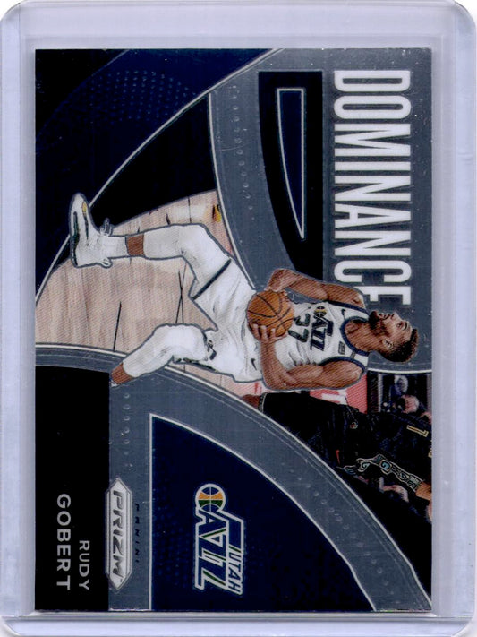 2021-22 Panini Prizm #23 Rudy Gobert Dominance
