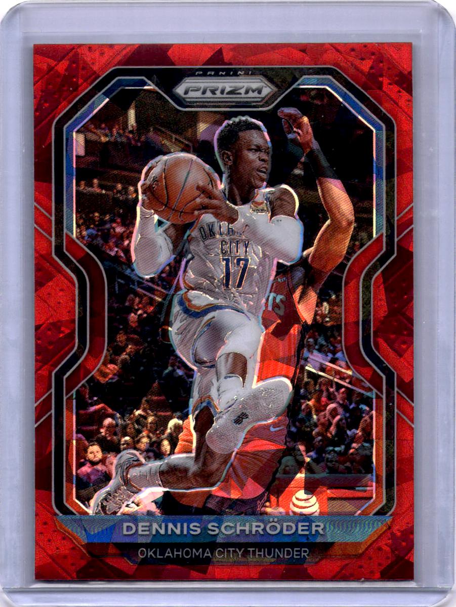 2020-21 Panini Prizm #128 Dennis Schroder Red Ice Prizms