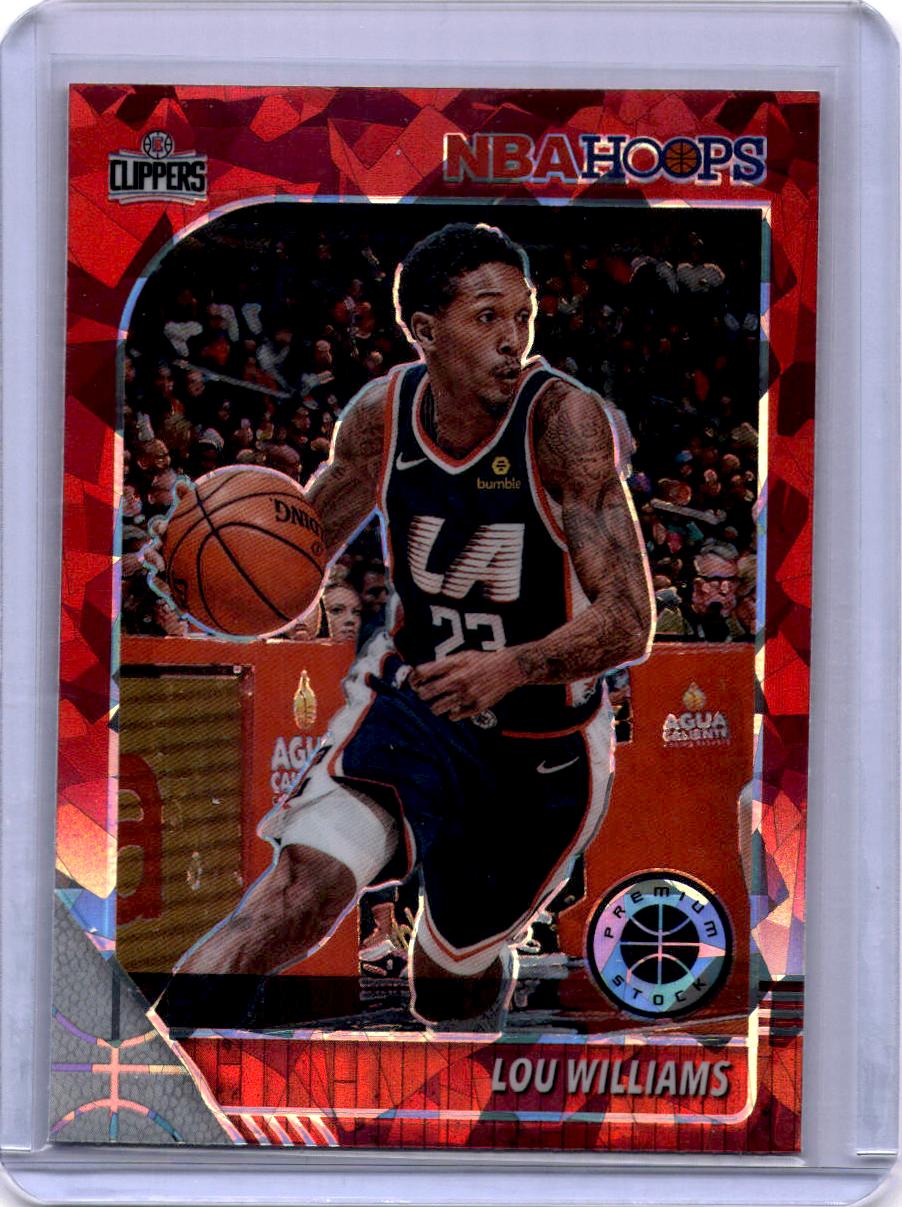2019-20 Hoops Premium Stock #84 Lou Williams Prizms Red Cracked Ice