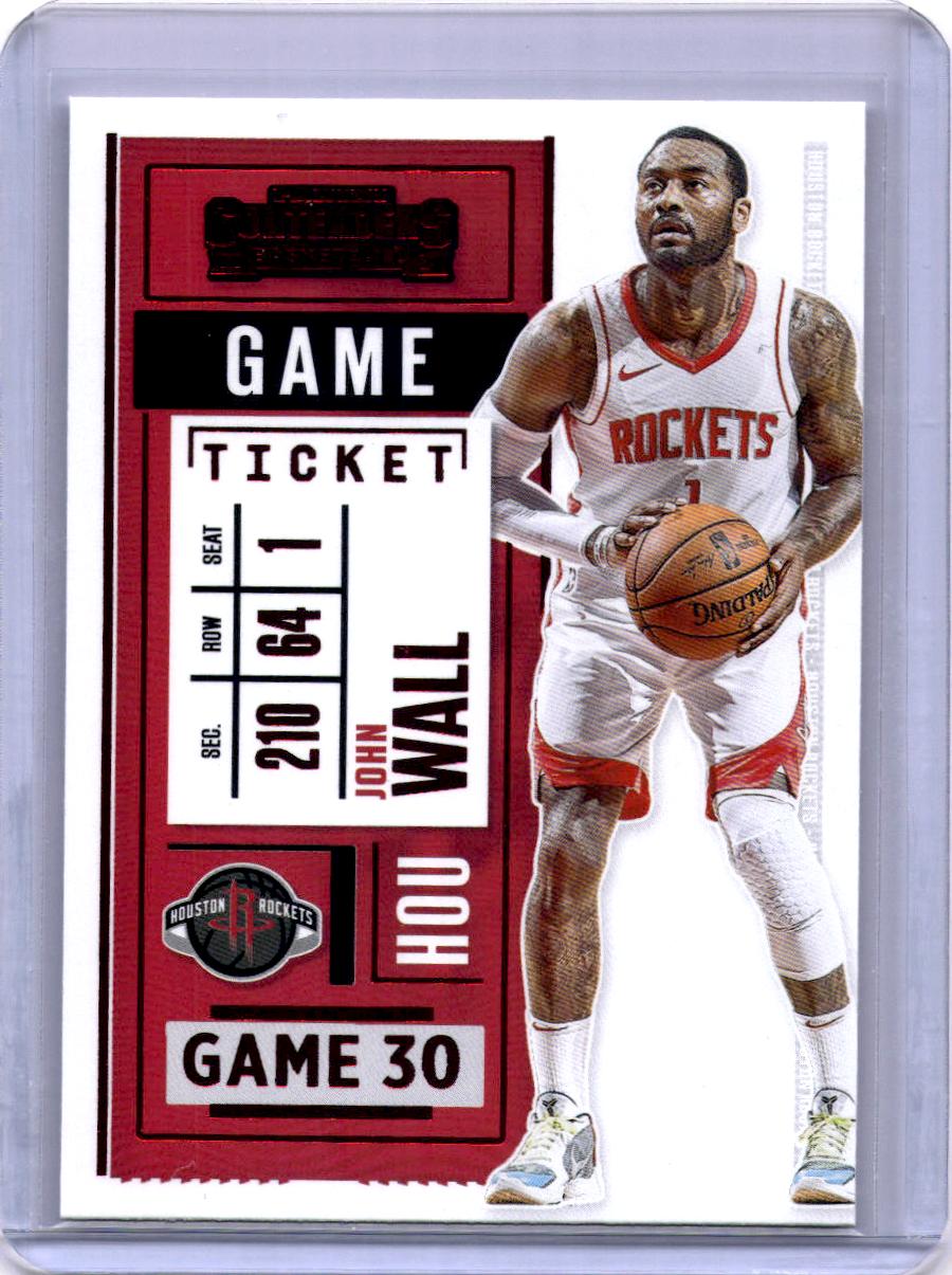 2020-21 Panini Contenders #53 John Wall Game Ticket Red