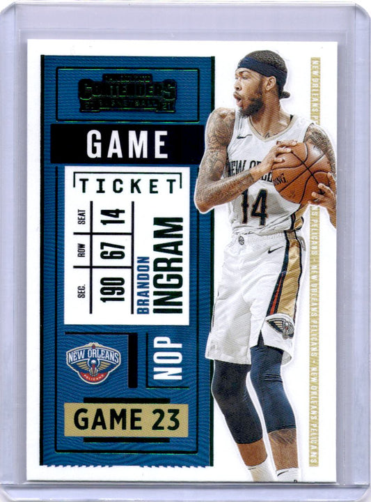 2020-21 Panini Contenders #21 Brandon Ingram Game Ticket Green