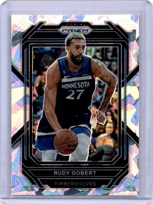 2022-23 Panini Prizm #67 Rudy Gobert Prizms Ice