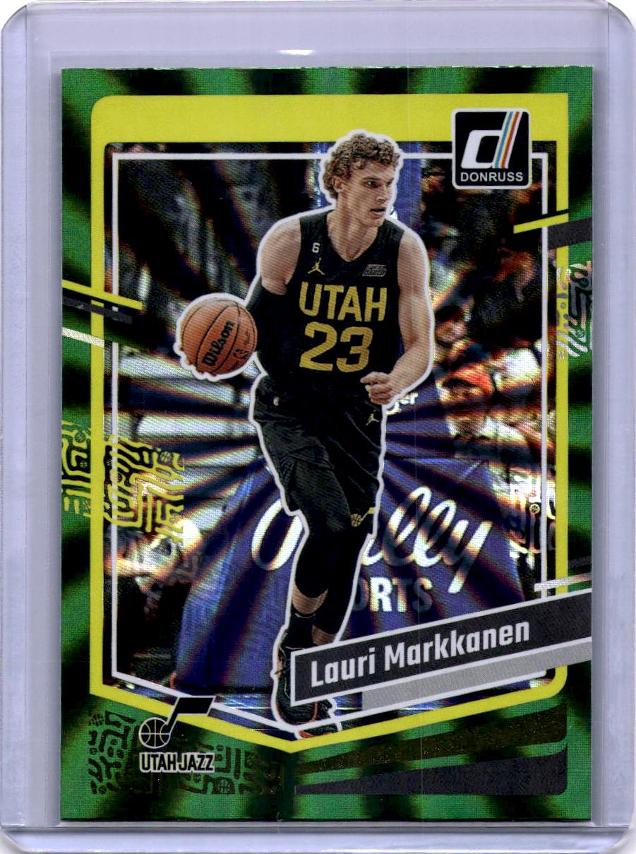 2023-24 Donruss #36 Lauri Markkanen Green Laser Holo