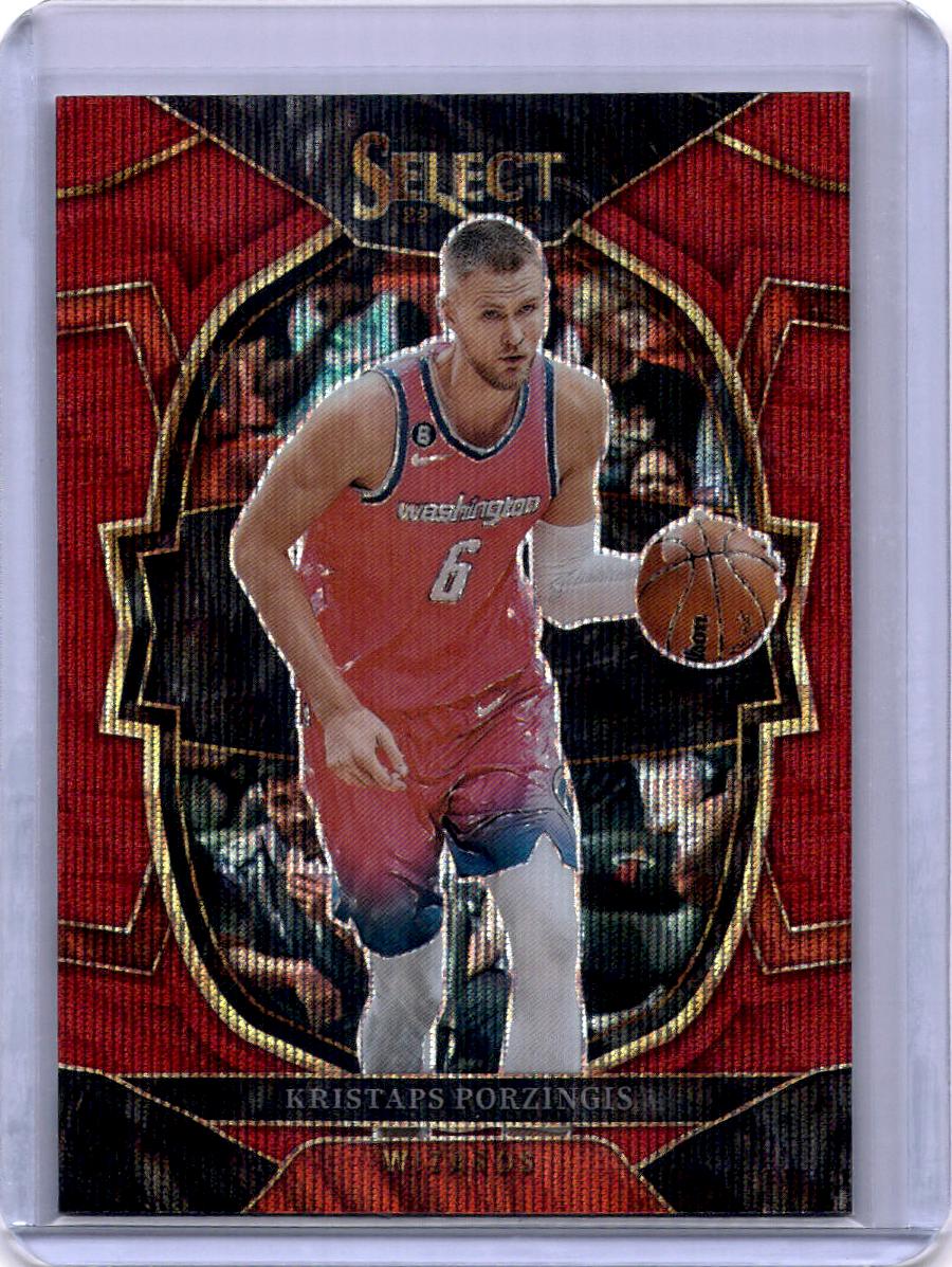2022-23 Panini Select #4 Kristaps Porzingis Red Wave Prizms