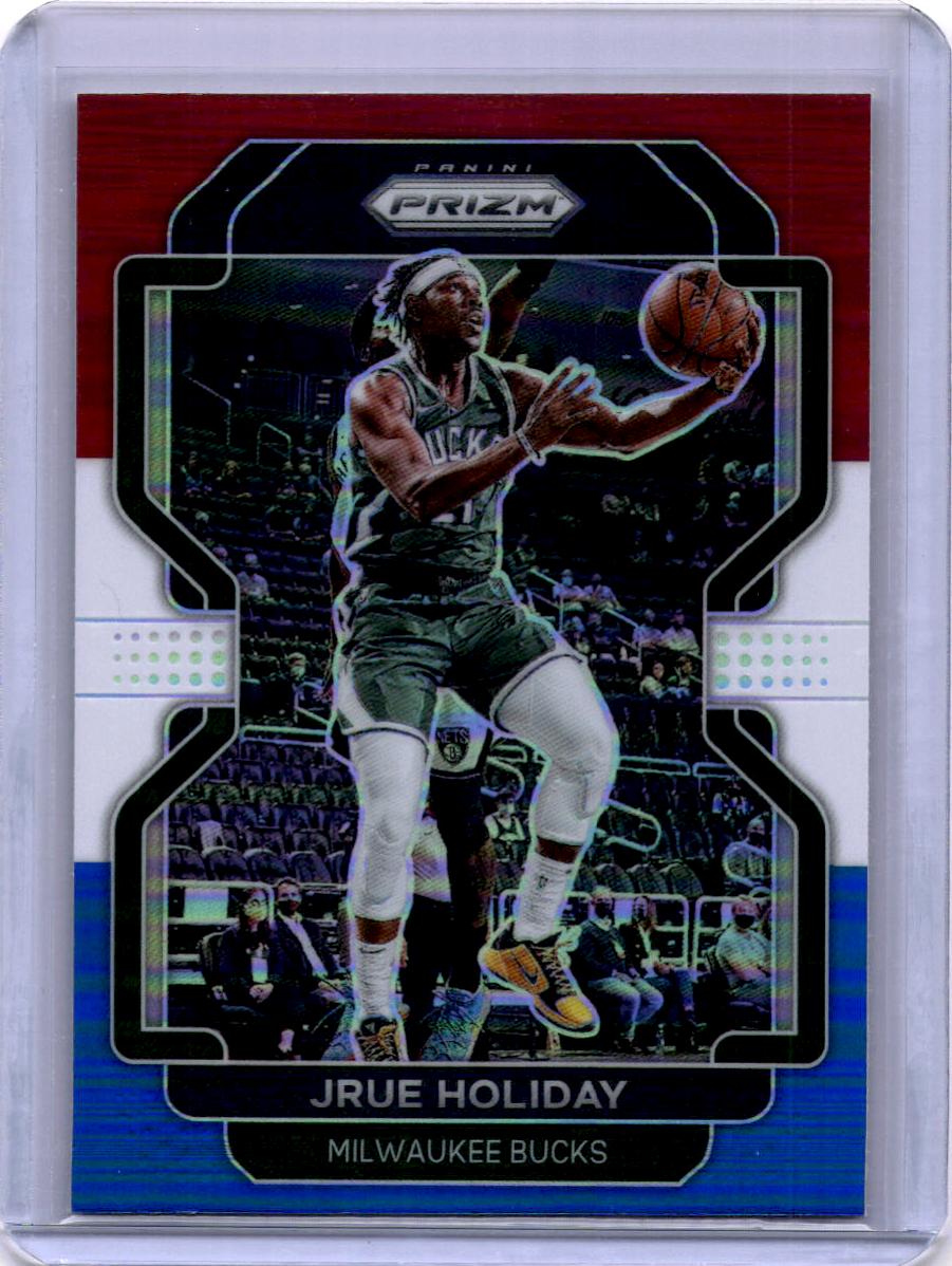 2021-22 Panini Prizm #8 Jrue Holiday Red White and Blue