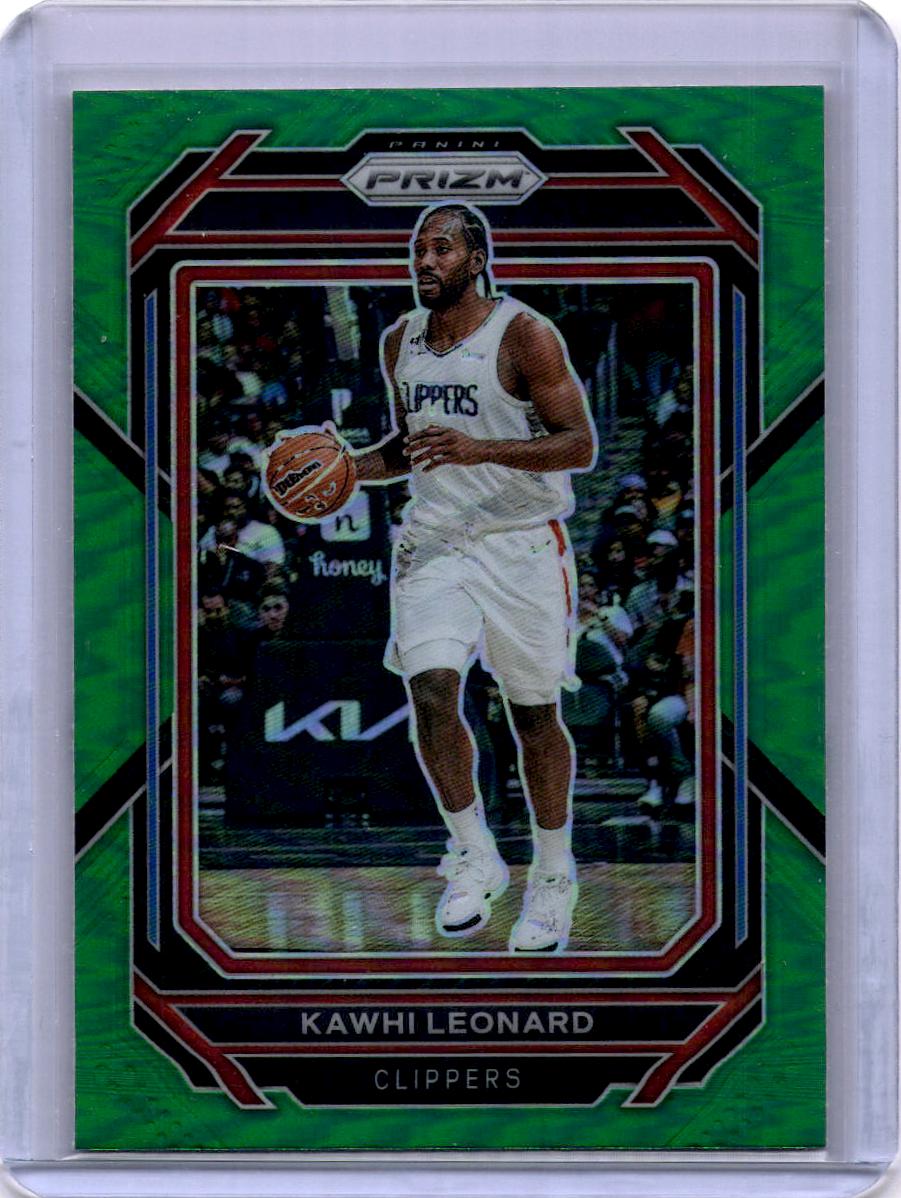 2022-23 Panini Prizm #128 Kawhi Leonard Prizms Green