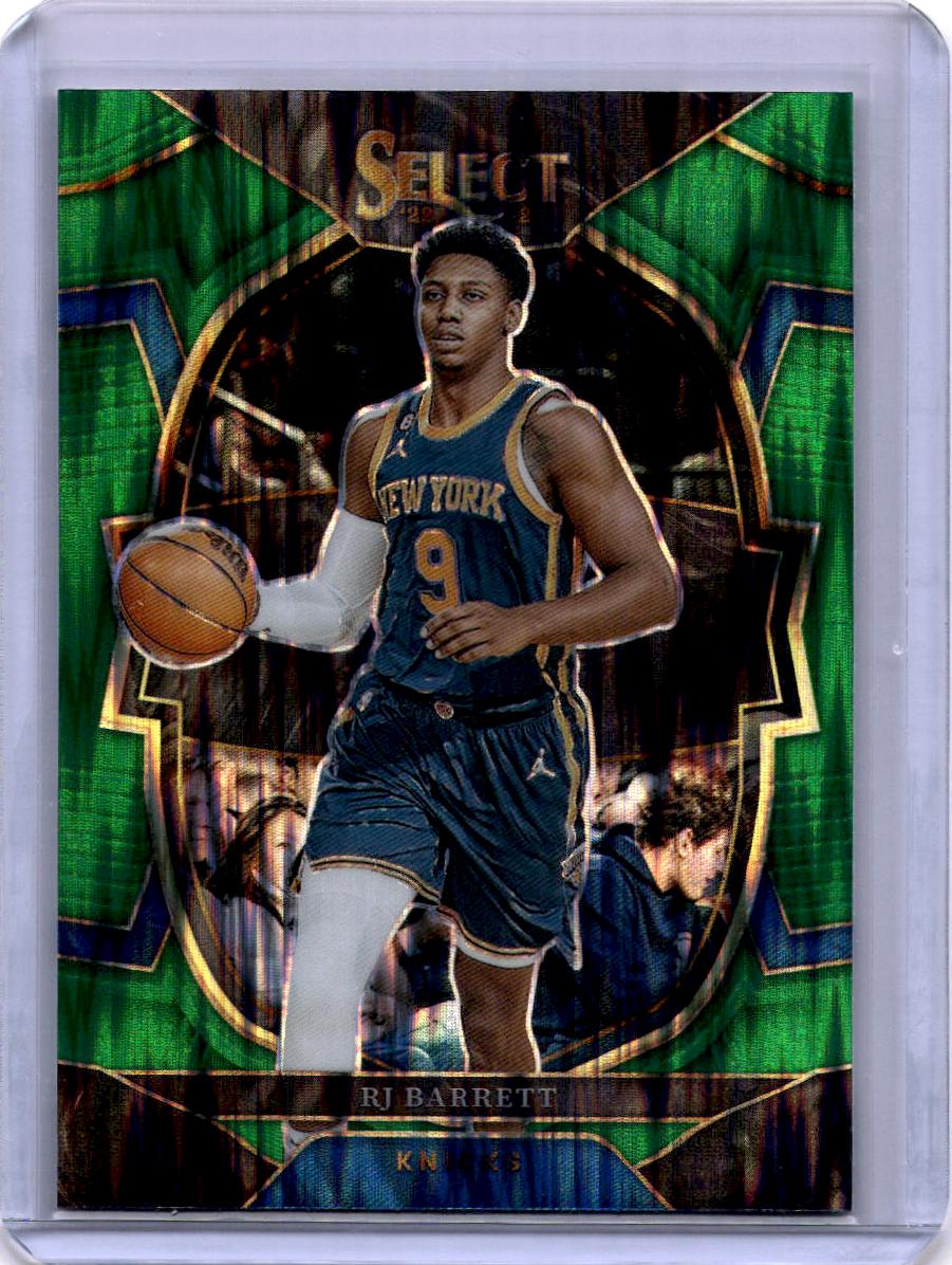 2022-23 Panini Select #33 RJ Barrett Green Shock Prizms