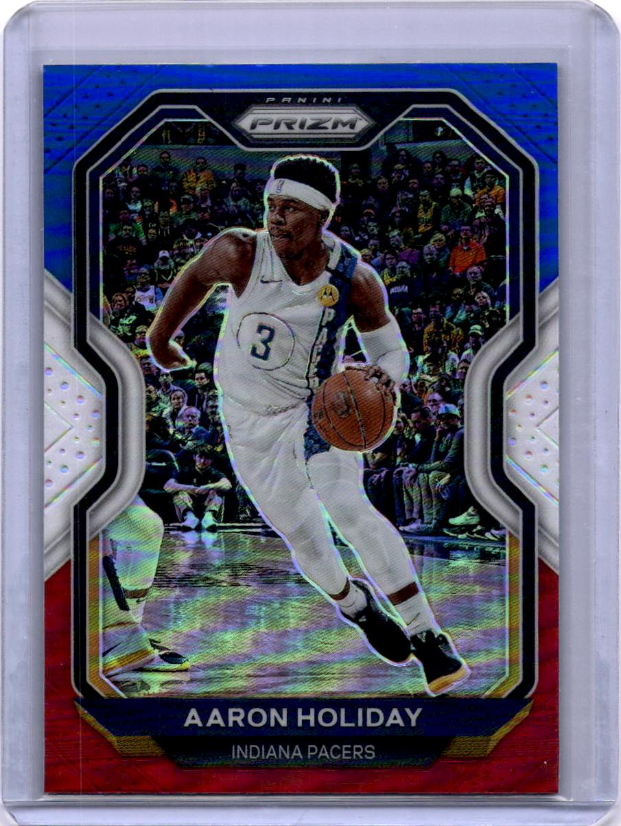 2020-21 Panini Prizm #74 Aaron Holiday Red, White and Blue Prizms