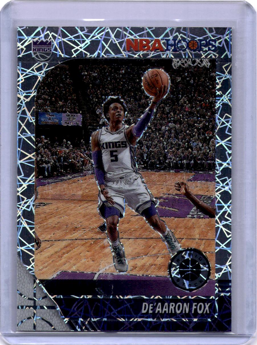 2019-20 Hoops Premium Stock #165 De'Aaron Fox Prizms Silver Laser