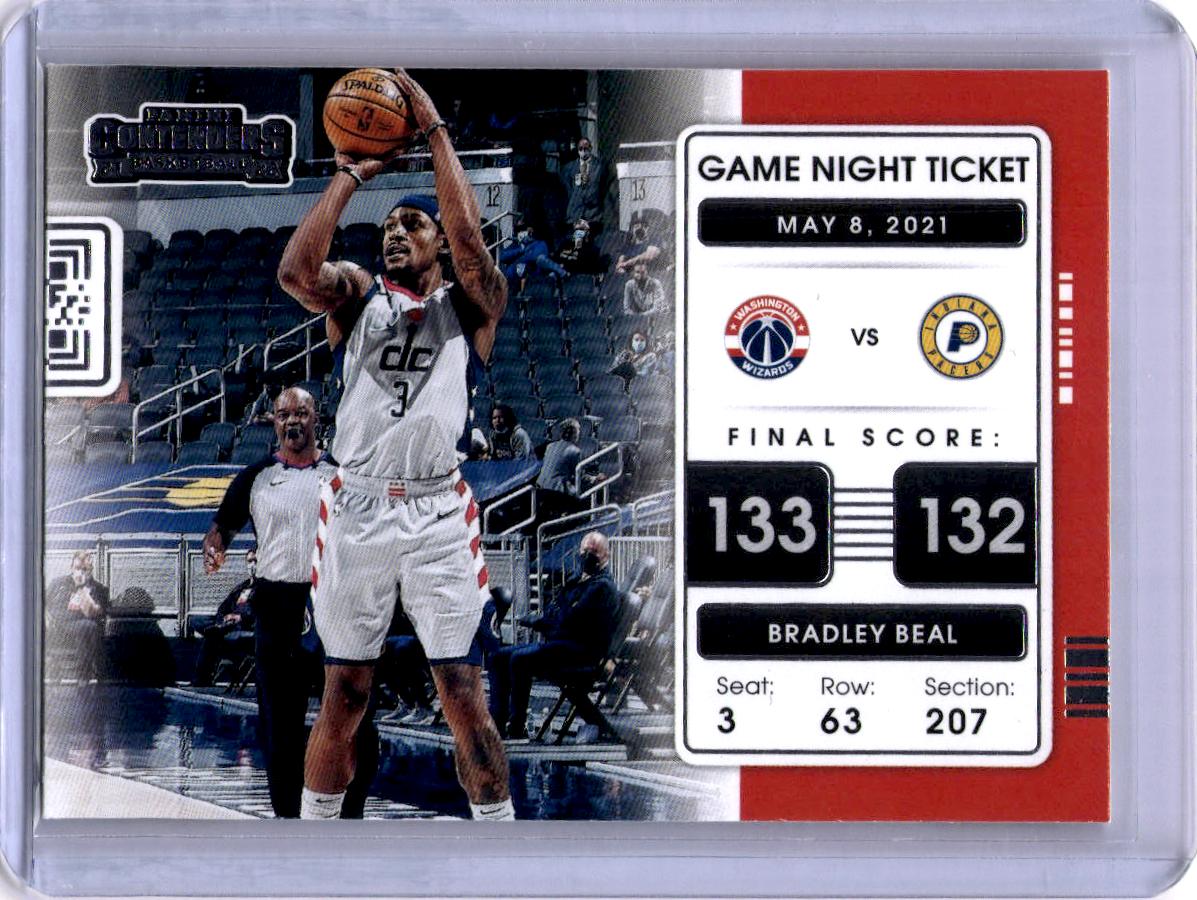 2021-22 Panini Contenders #20 Bradley Beal Game Night Ticket