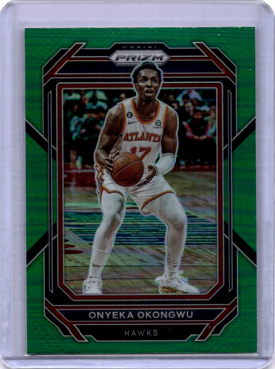 2022-23 Panini Prizm #163 Onyeka Okongwu Prizms Green