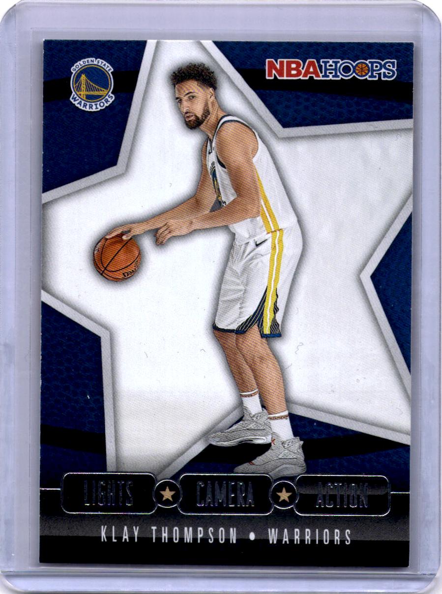 2020-21 Hoops #27 Klay Thompson Lights Camera Action Holo