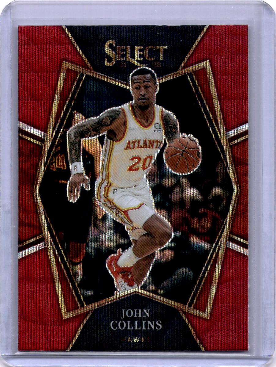 2021-22 Panini Select #103 John Collins Red Wave Prizms