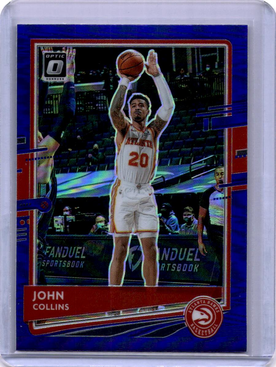 2020-21 Donruss Optic #139 John Collins Blue Pulsar