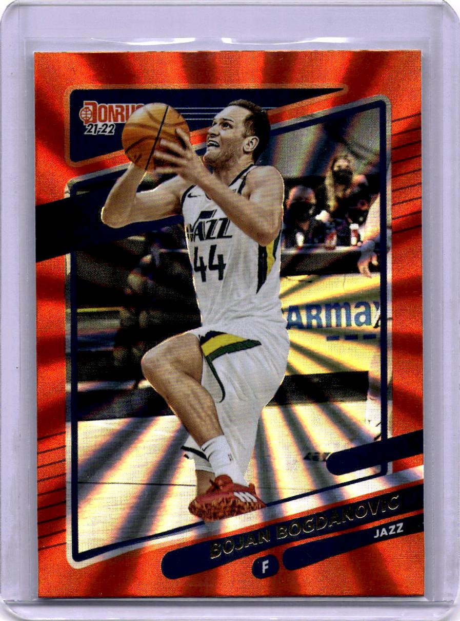 2021-22 Donruss #190 Bojan Bogdanovic Holo Orange Laser