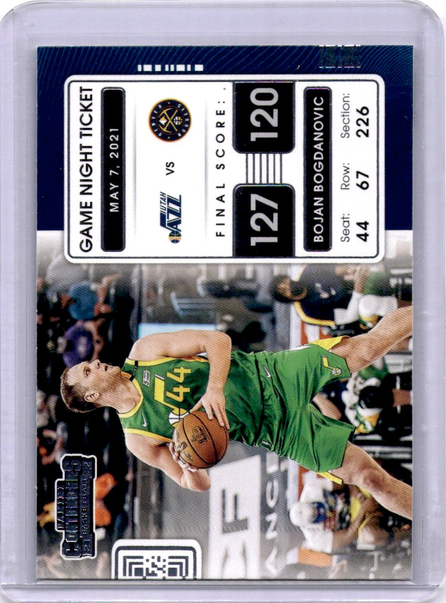 2021-22 Panini Contenders #6 Bojan Bogdanovic Game Night Ticket