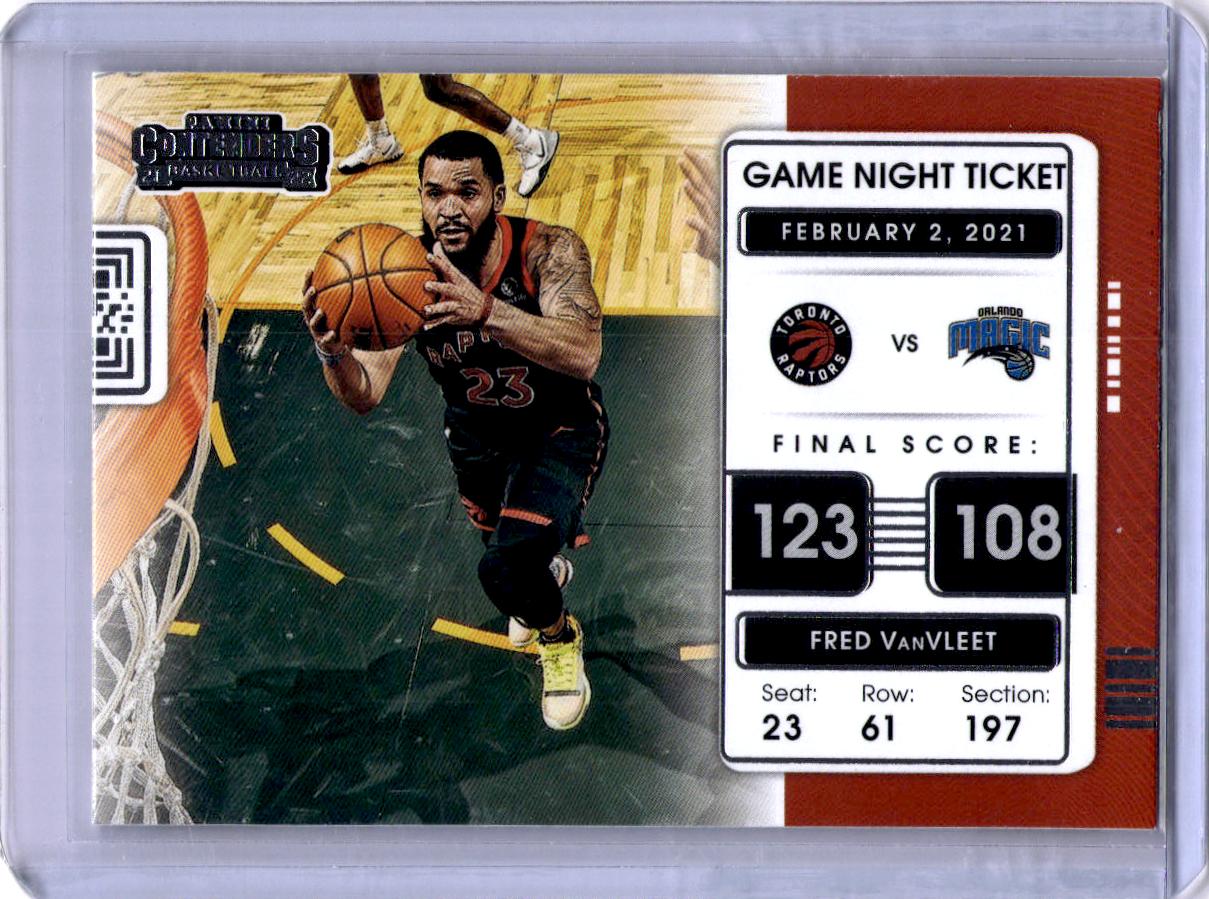 2021-22 Panini Contenders #10 Fred VanVleet Game Night Ticket