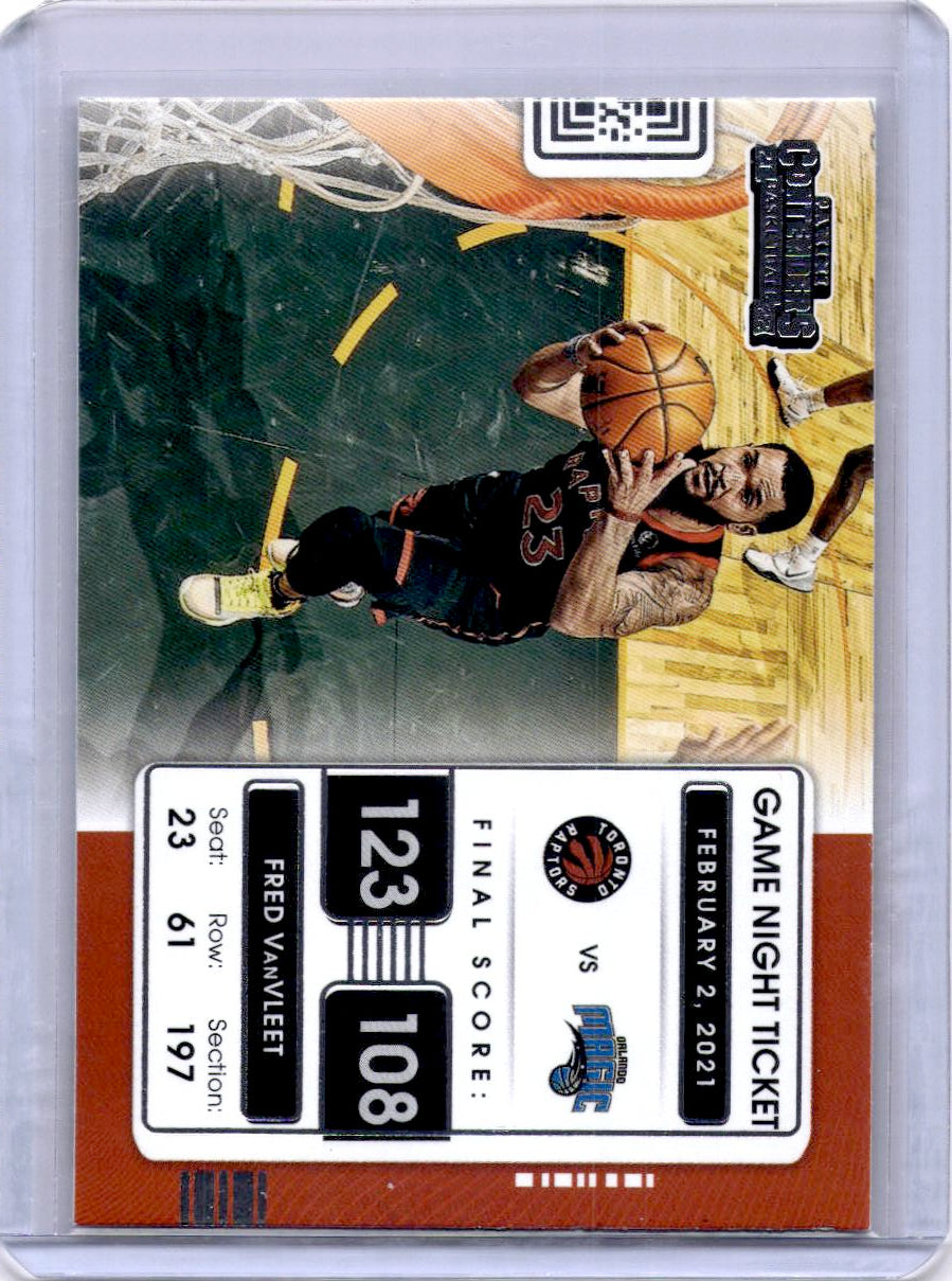 2021-22 Panini Contenders #10 Fred VanVleet Game Night Ticket