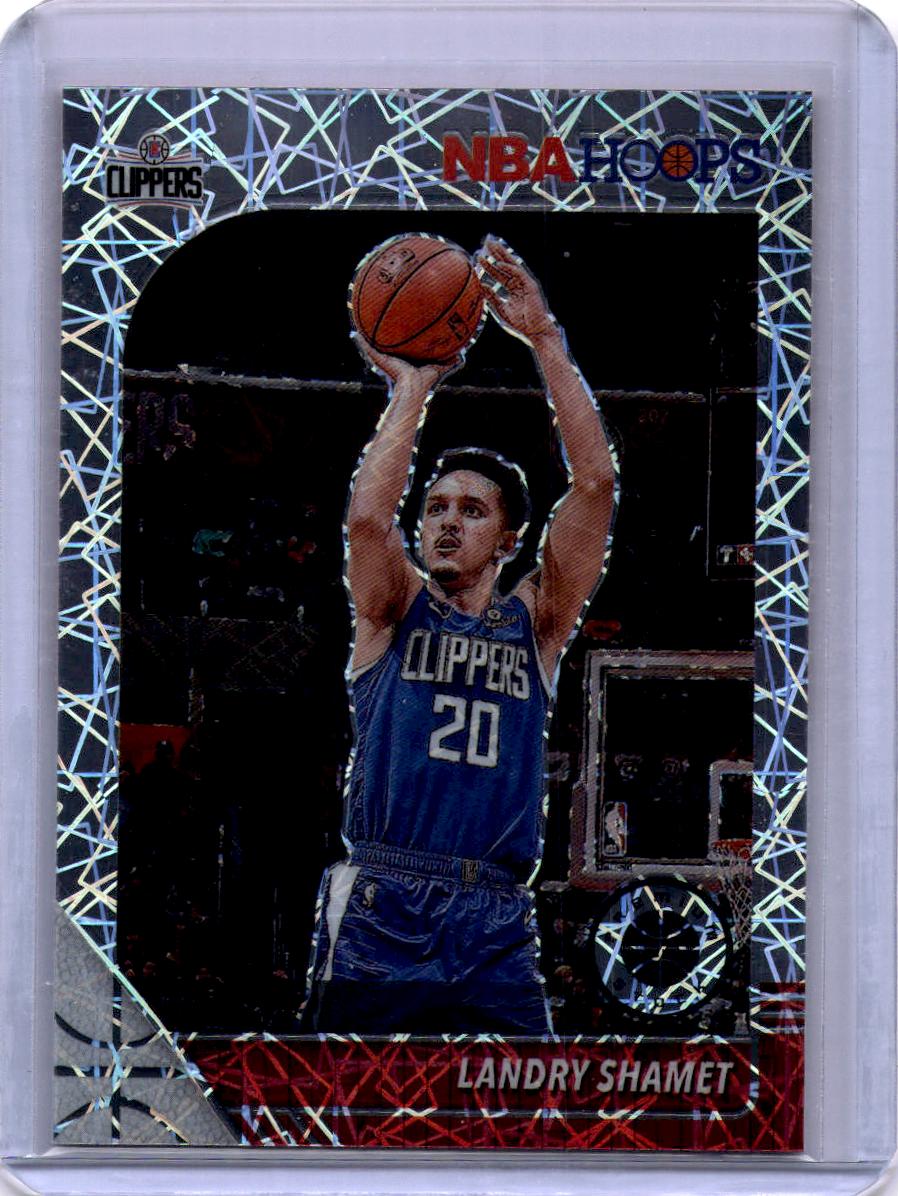 2019-20 Hoops Premium Stock #83 Landry Shamet Prizms Silver Laser