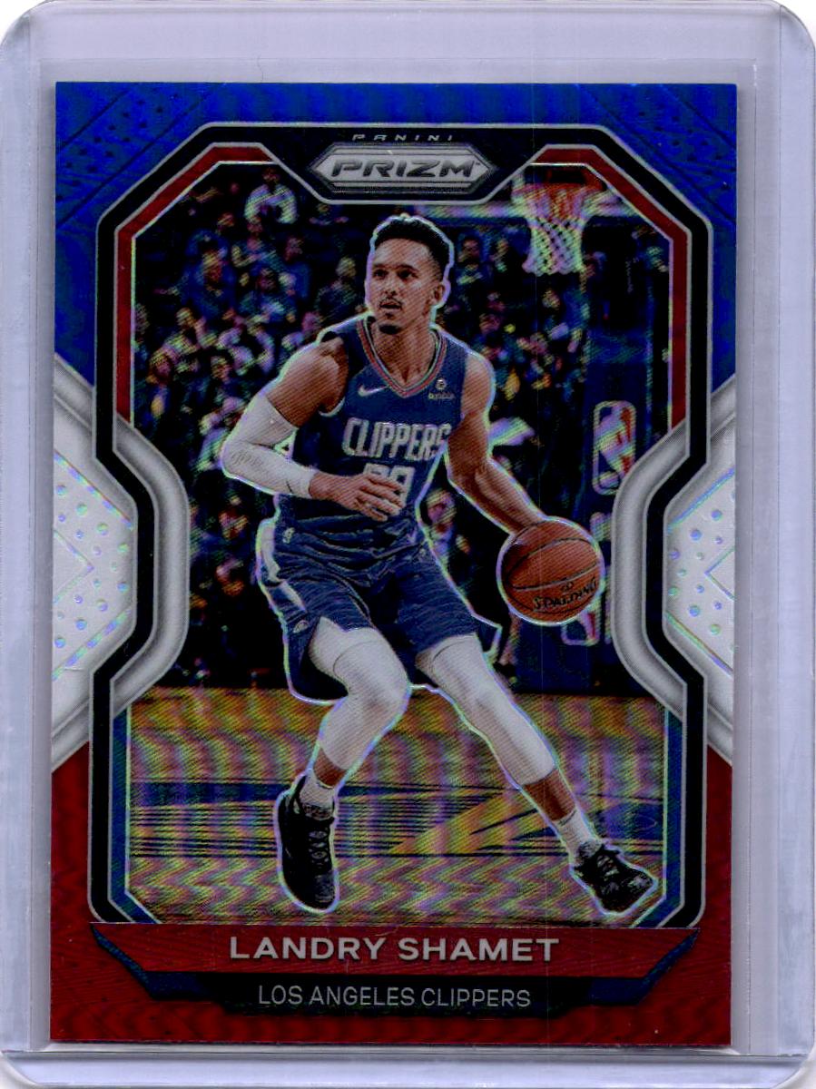2020-21 Panini Prizm #41 Landry Shamet Red, White and Blue Prizms